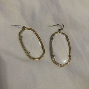 White Danielle Drop Kendra Scott Earrings